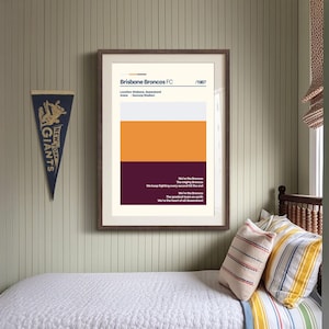 Brisbane Broncos Club zum Ausdrucken für Ruby-Räume-Kollektion in A3