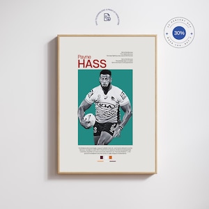 Payne Haas Broncos Rugby Print: Brisbane Brocnos Rugby League zum Ausdrucken (A3 digitaler Download)