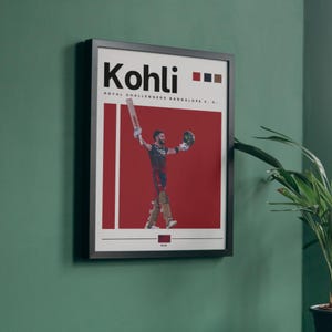 Virat Kohli RCB Cricket Legend Poster – Indian Cricket Fan Art (Digital Download) image 2