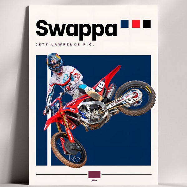 Jett Lawrence MotoCross Australia Digital Download File Little Swappa Instant Gift For MotoCross Lover Or Bedroom Gift 16x20