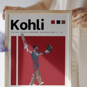 Virat Kohli RCB Cricket Legend Poster – Indian Cricket Fan Art (Digital Download) image 3