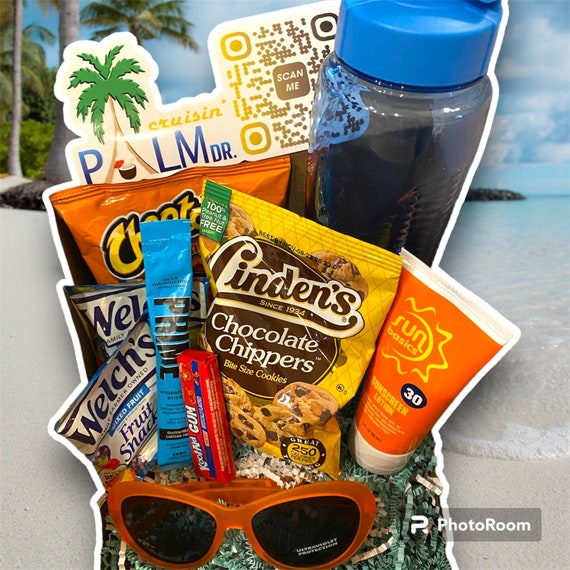 Beach Buddy Box W/ Prime Drink Stick and Snacks, Treat Box, Snack Box,  Birthday, Care Package, Kids Gift 