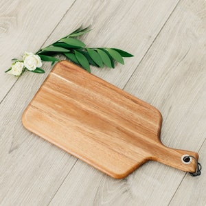1st  Wedding Gift Custom Paddle Serving board , cutting board with handle