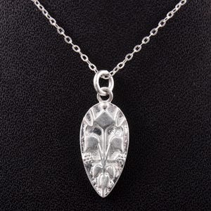 Delicate Leaf Pendant Necklace in Sterling Silver Nature Inspired Tree Leaf Necklace Tiny leaf necklace Antique Silver Handmade Leaf Pendant