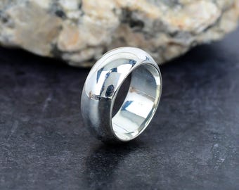 Anello nuziale in argento sterling: anello di promessa a forma di D, vestibilità comoda.