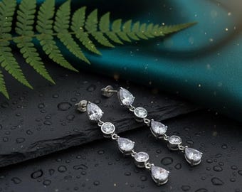 Orecchini In Argento 925 A Forma Di U Con Zirconi Cubici – Gioielli Semplici Ed Eleganti Per Donna – Diametro 10 Mm, Regalo In Sacchetto