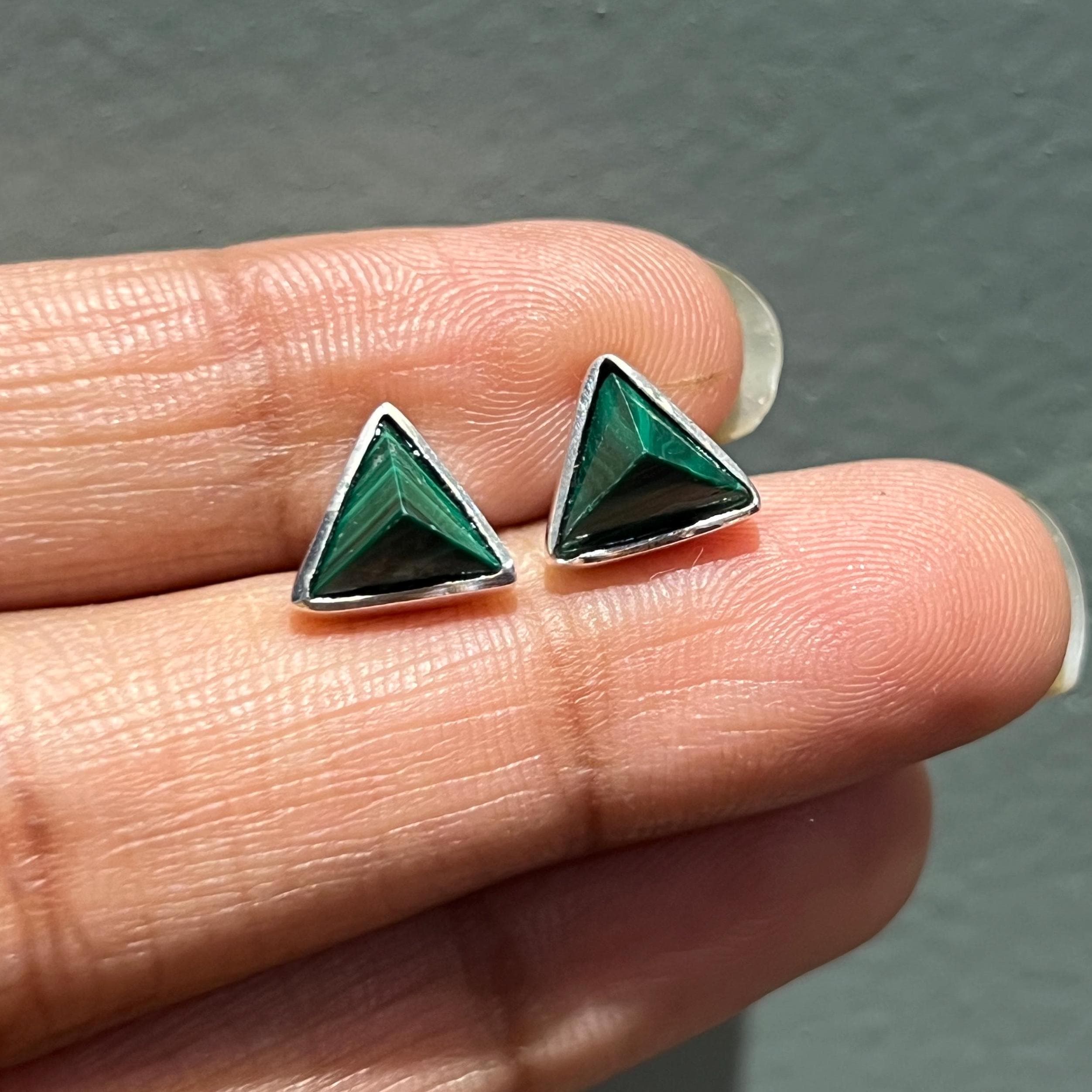Triangle Malachite - Etsy