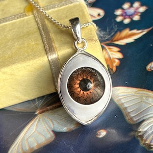 925K Silver Pendant Personalized Design Necklaces Good Luck and Protection Charm Eye Necklace Evil Eye Necklace Pendant Handmade Necklace
