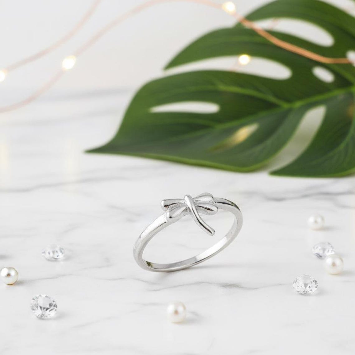 Insect Stacked Rings Dragonfly Ring in Sterling Silver Animal Ring Cute Insect Jewellery ...