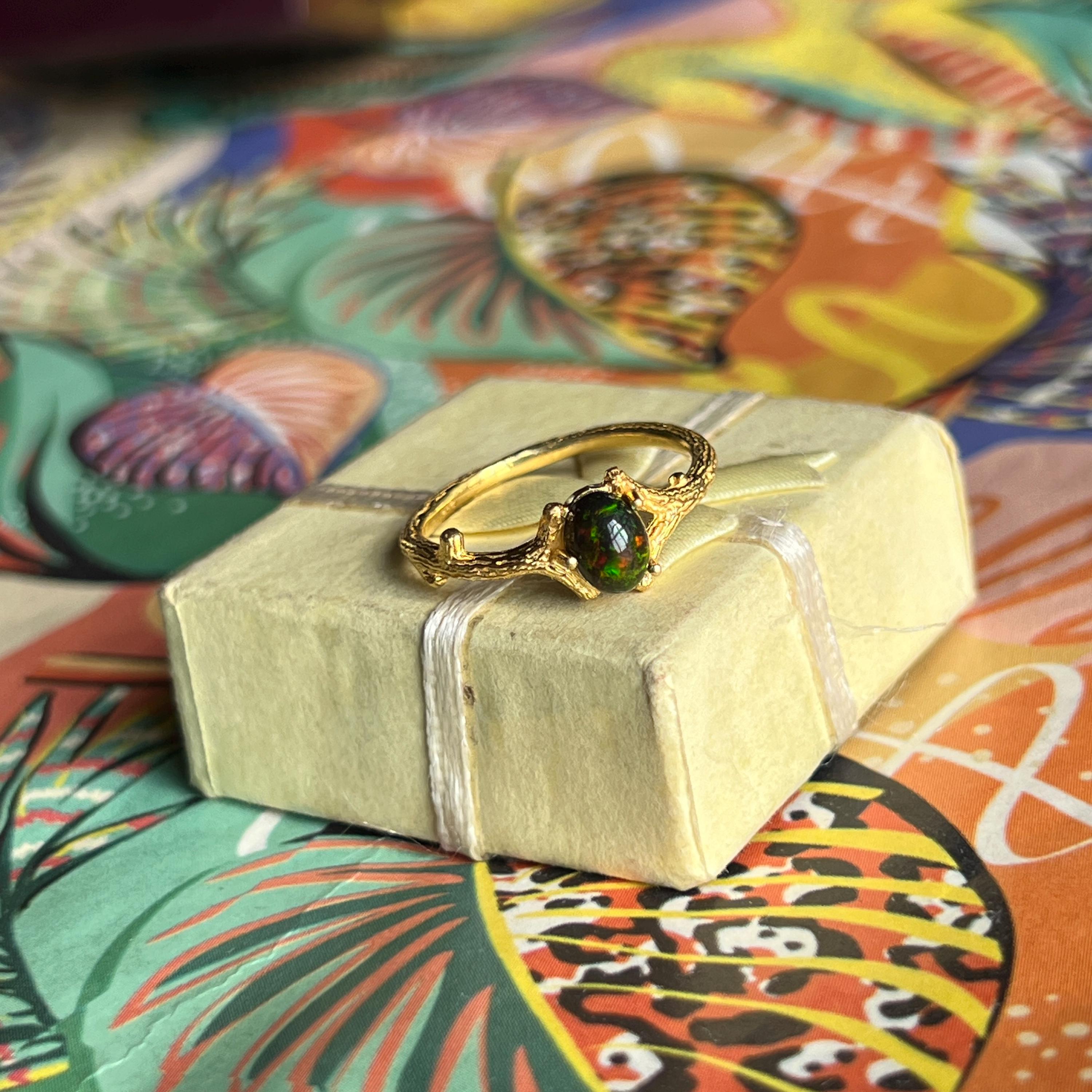 高品質！魔法のハニカムブラックオパールリング エチオピア産silver925