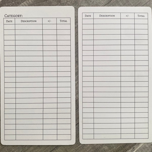 Set of 10 Expense Trackers