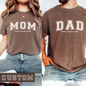 Mama Custom T-Shirt, Perfect for New Moms, Mother's Day Gift, Dad custom Shirt, Family Gatherings, Comfort Color Custom Shirt, Mom and Dad