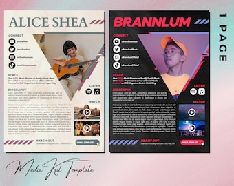 EPK Media Kit Template (One Sheet)