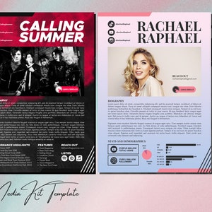 EPK Media Kit Template (One Sheet)