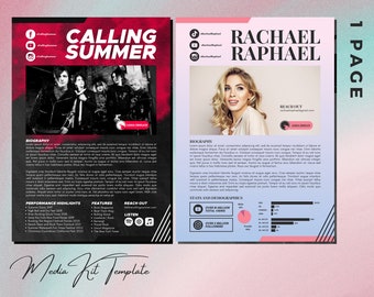 EPK Media Kit Template (One Sheet)