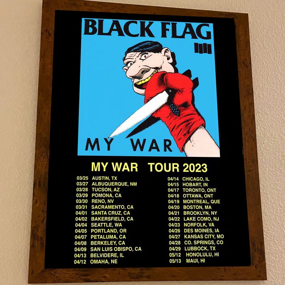Black Flag My War 2023 World Tour Poster Etsy