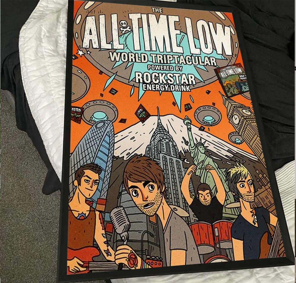 All Time Low World Tour Poster Music Poster Living Room Etsy