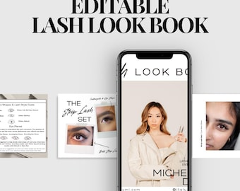 Modèle modifiable pour le look book de cils