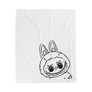 Labubu Sesame Velveteen Plush Blanket