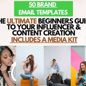 50 % OFF | Ultimate Guideline Influencer UGC | Build Brand | Land Brand Deals | 50 Page Brand Email Template | Media Kit Canva | Brand Deals