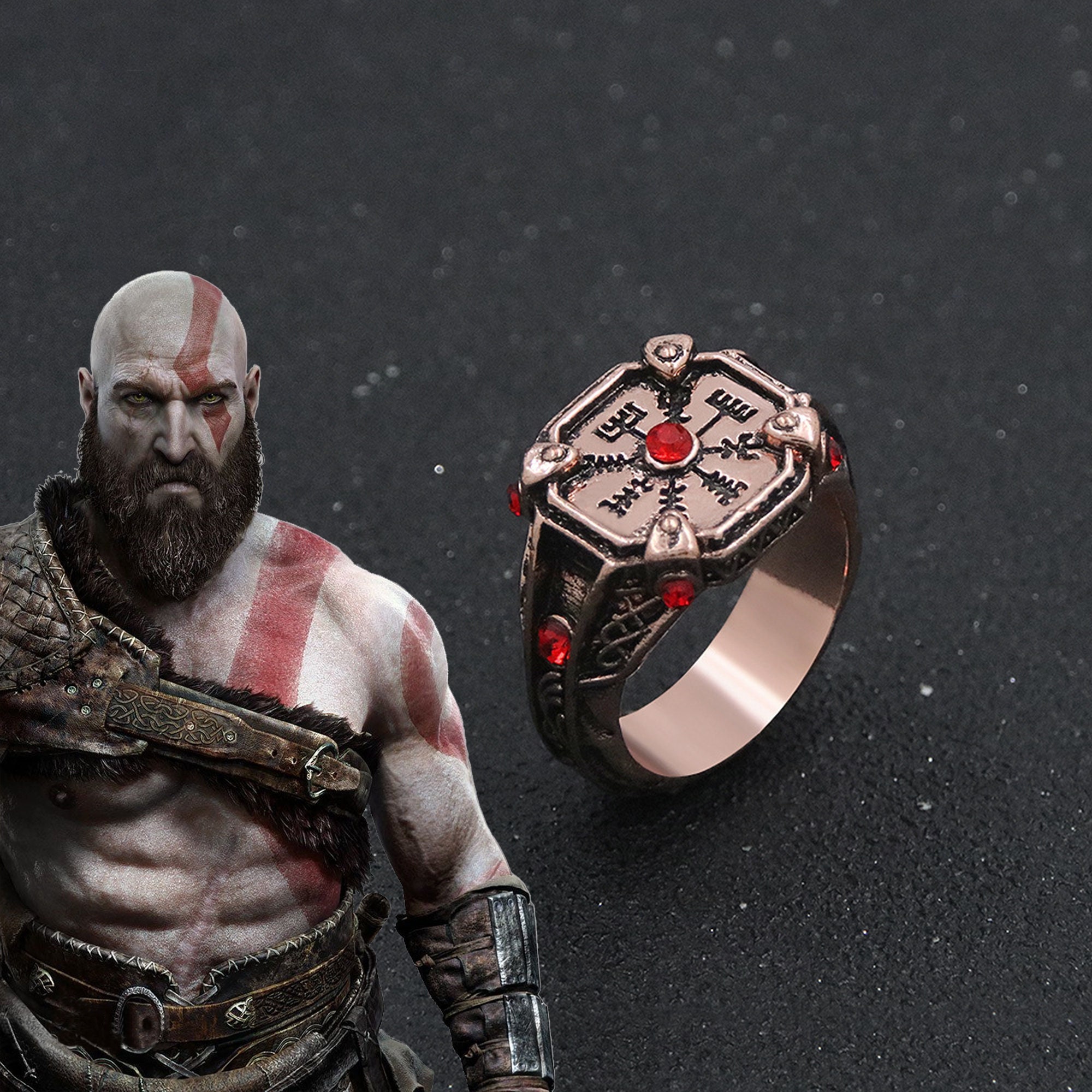 Nordic God of War Viking Warrior Skull Ring – GTHIC