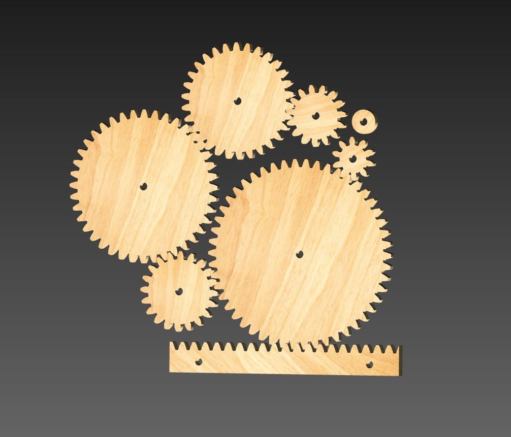 Happyyami 50 Pezzi Di Ruote Dentate In Legno – Forme Miste Per Decorazione Fai Da Te, Artigianato Creativo, Sottobicchieri, Ornamenti Da Parete E Progetti Hobby - 5