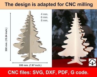 Albero di Natale in legno. Albero di Natale Lime per compensato. File dell'albero di Natale CNC. File digitali per taglio laser, CNC e stampa 3D