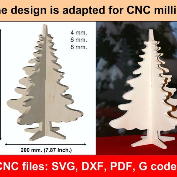 Wooden Christmas Tree. Christmas tree Files for plywood. CNC Christmas tree files. Digital files for Laser cutter, CNC and 3D printing