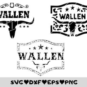 Western Png, Country Music Png, Vintage Wallen Western Png, Wallen Bullhead Png, Cowboy Wallen Png, Cowboy Wallen Svg, Western Svg.