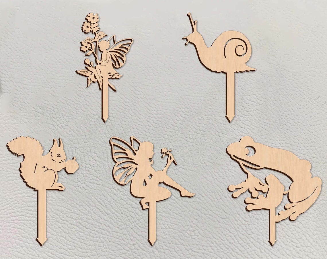 Animal Garden Stakes Svg Bundle , Garden Stakes Svg, Garden Lovers Svg
