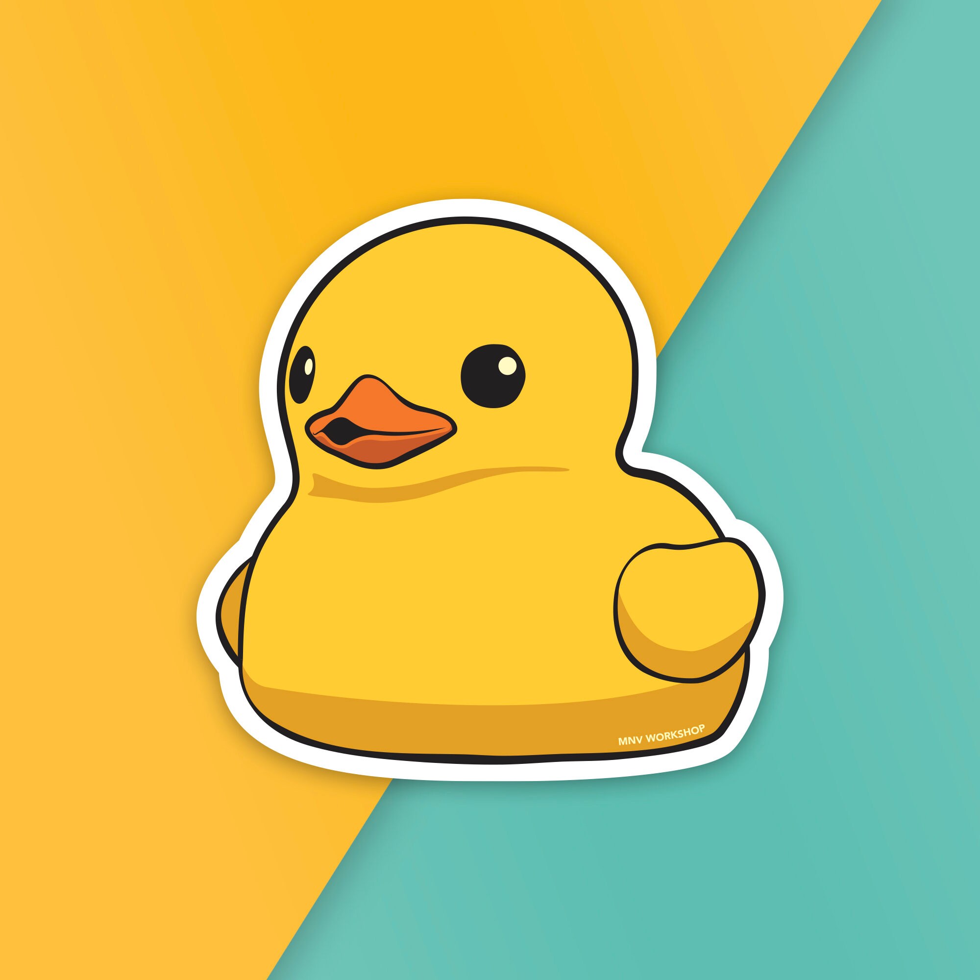 Rubber Duck Outdoor Sticker Laminated Waterproof Vinyl Stickers UV