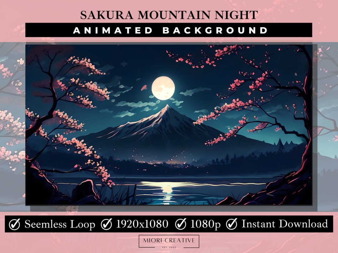 Sakura Animated Background Vtuber Background Pngtuber Background Cherry ...