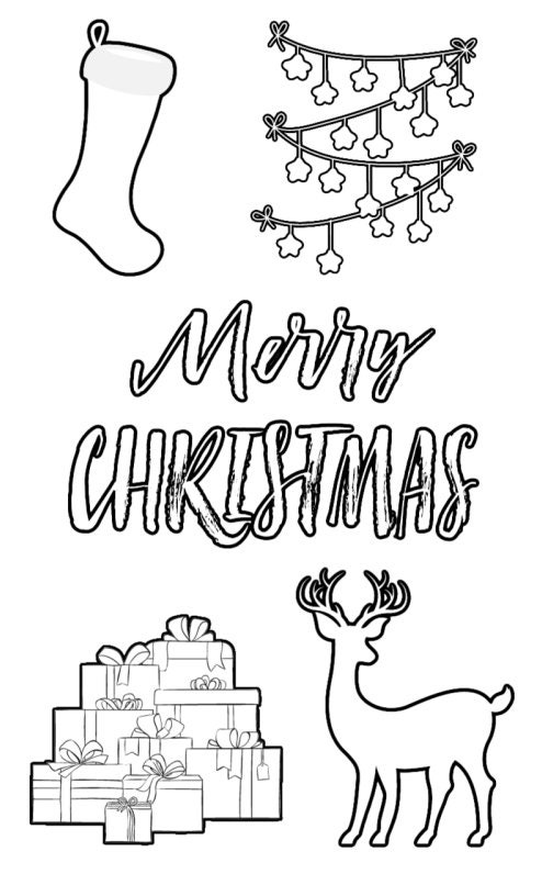 Christmas Colouring Pages - Etsy