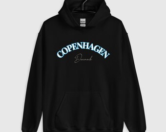 Copenhagen Hoodie, Denmark Shirt, Copenhagen Sweatshirt, København, Copenhagen, Denmark Gift, Copenhagen Gift, Scandinavian Clothing