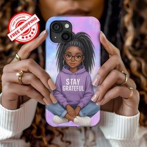 Girly, boss Lady Tough Cases, Black Girl, Fashion, iPhone, Samsung, Pixel Phone Case, Strong Protective Cover, Afrocentric Accessories, Girl