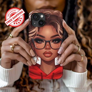Girly, boss Lady Tough Cases, Black Girl, Fashion, iPhone, Samsung, Pixel Phone Case, Strong Protective Cover, Afrocentric Accessories, Girl