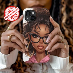 Girly, boss Lady Tough Cases, Black Girl, Fashion, iPhone, Samsung, Pixel Phone Case, Strong Protective Cover, Afrocentric Accessories, Girl