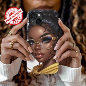 Girly, boss Lady Tough Cases, Black Girl, Fashion, iPhone, Samsung, Pixel Phone Case, Strong Protective Cover, Afrocentric Accessories, Girl