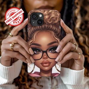 Girly, boss Lady Tough Cases, Black Girl, Fashion, iPhone, Samsung, Pixel Phone Case, Strong Protective Cover, Afrocentric Accessories, Girl