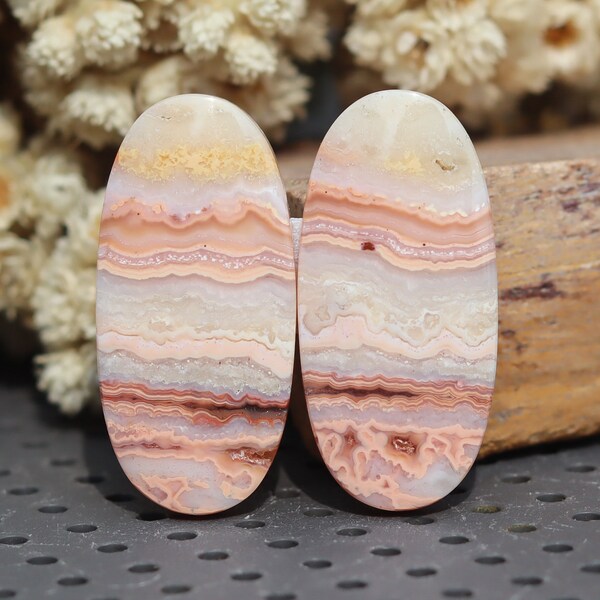 Beautiful Banded Agate Jewelry - Crazy Lace Agate Earrings - Beautiful Banded Agate Earrings Jewelry - Lace Agate - Agate from Indonesia
