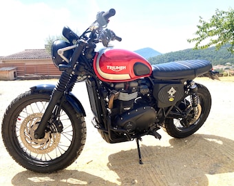 Tampa lateral para Triumph Street Twin 900 / Bonneville T100 T120 / Scrambler 900 – 2016+