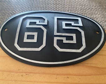 Placa de matrícula personalizada para motocicleta, compatível com BSA Scrambler – Número à sua escolha – Estilo Café Racer Vintage
