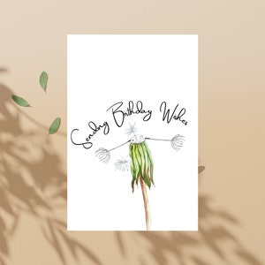 Verjaardagswensen verzenden, verjaardagskaart, bloemverjaardagskaart, afdrukbare verjaardagskaart, afdrukbare verjaardagskaart, digitale download, 5x7.5