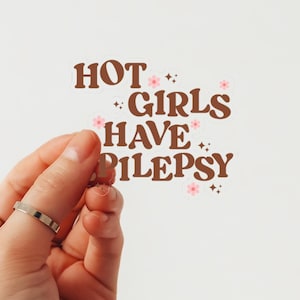 Hot Girls Have Epilepsy Awareness Sticker for Water Bottle Warrior Gift Chronic Illness Stickers Purple Ribbon Awareness Strong Funny Gift