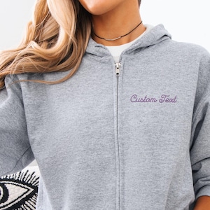 Jaqueta personalizada, moletom com capuz bordado, jaqueta com capuz com monograma bordado personalizado, moletom com zíper personalizado, moletom com zíper personalizado