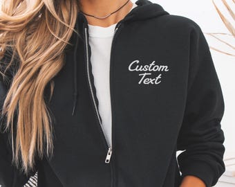 Custom Embroidered Business Logo Zip Sweatshirt Personalized Print Shirt Marketing Business Logo Branding Shirt Monogram Quarter Zip Sweater