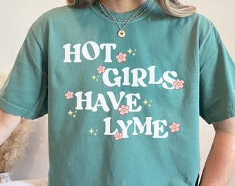 Camiseta de chicas atractivas con Lyme, la vida con Lyme, mordedura invisible, concienciación sobre la enfermedad de Lyme crónica, regalo para el síndrome de Lyme postratamiento de Borrelia