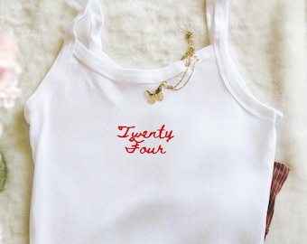 Twenty Four Tank Top, 24th Birthday Shirt, 24th Birthday, 24th Birthday Gift, 24th Birthday, Birthday Tank Top