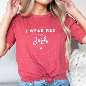 Custom CHD Awareness Wear Red Shirt Heart Warrior Gift Surgery Unisex CHD Moms Heart Mama Tshirts Walk Congenital Heart Defect Tees hlhs