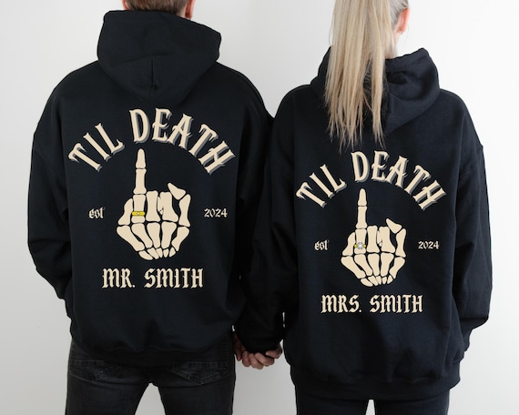 Custom Bride and Groom Zip Up Hoodie Personalized Couple Outfit Gift Date Est Zippered Mr and Mrs Just Married Wedding Hoodie Bridal Party